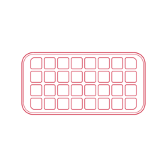 Objects Drinkware Accessories Ikea Inblandat Ice Cube Tray Outline Svg Vector, Free Vectors File